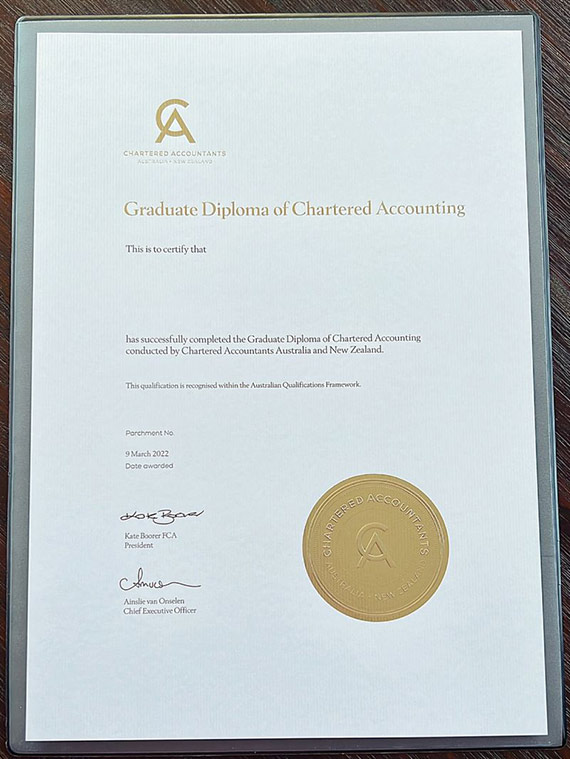2022 CA diploma certificate