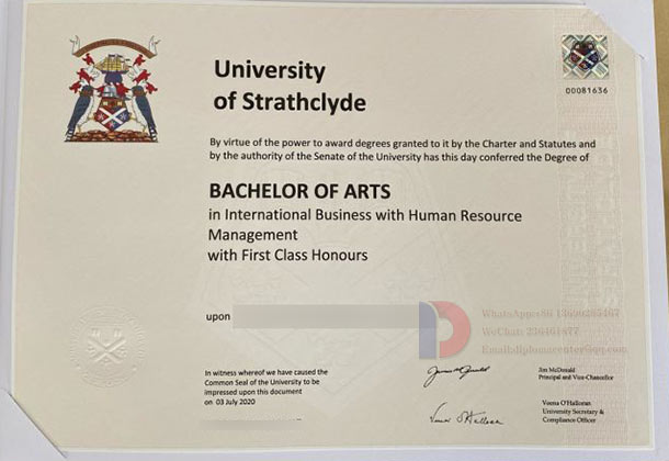 2020 Bachelor of Arts at the University of Strathclyde Sample