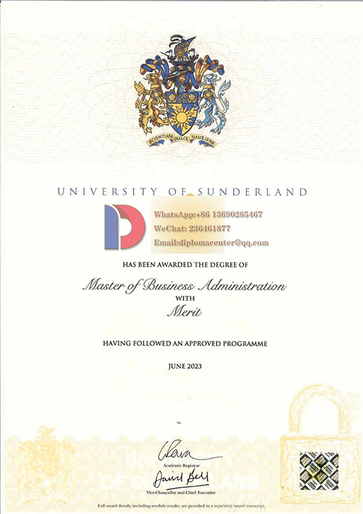 Sample of Sunderland University's 2023 degrees