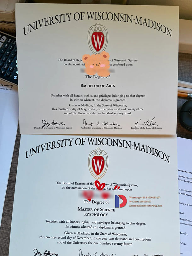 Sample of Bachelor of Arts Degree from the University of Wisconsin-Madison in 2023