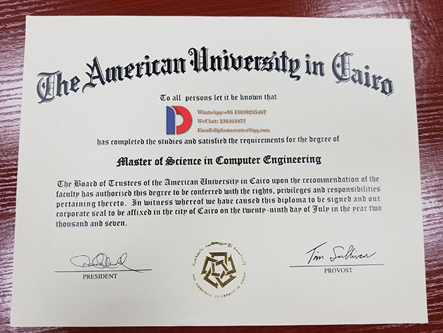 Sample case of a bachelor's degree in Computer Engineering from Cairo American University in 2016