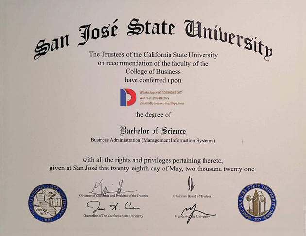 Bachelor of Science Degree from San Jose State University in 2021