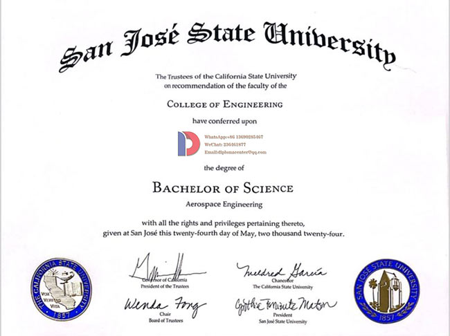 Bachelor of Science Degree from San Jose State University in 2024