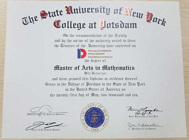 State University of New York-Potsdam Degree Sample