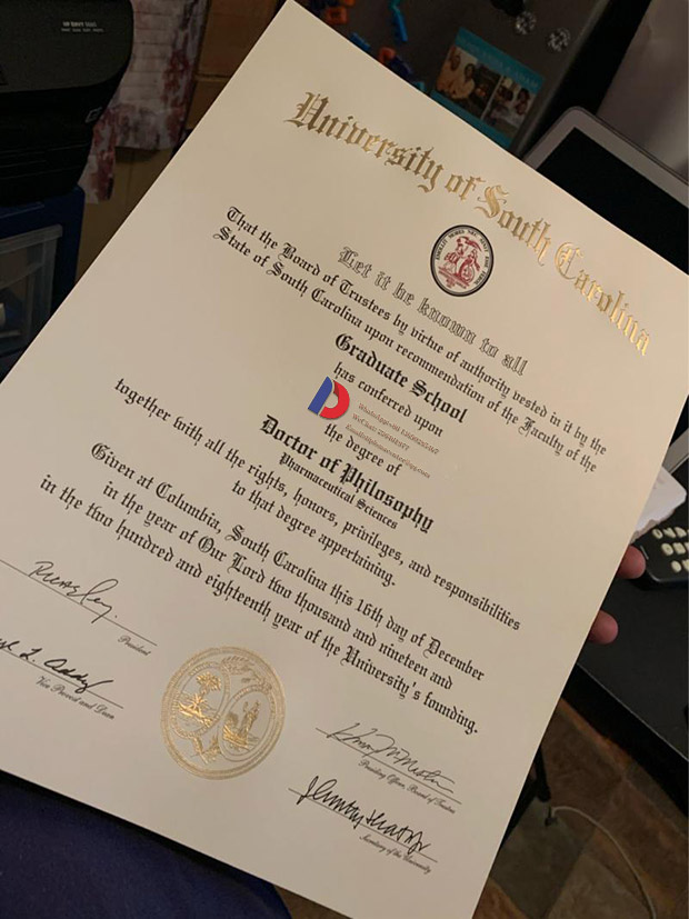 Degree samples from the University of South Carolina in 2019