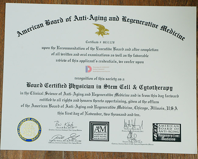 A4M certificate Sample