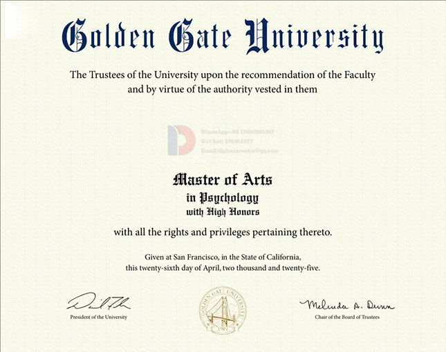 Samples Case of 2025 Degrees from Golden Gate University