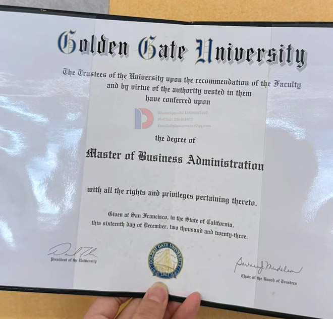Samples Case of 2023 Degrees from Golden Gate University