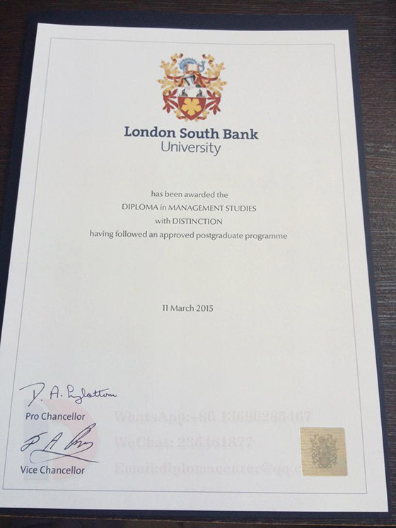 Diploma in Management from London South Bank University 2015