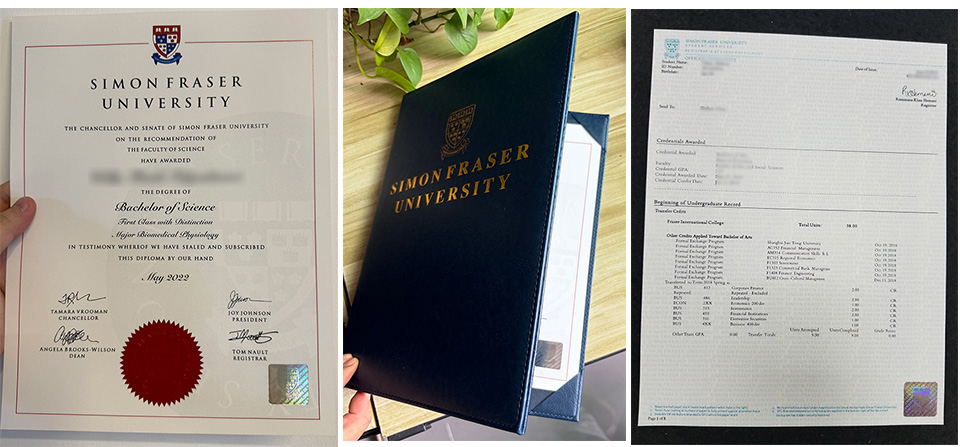 Sample of SFU Certificate and Transcript