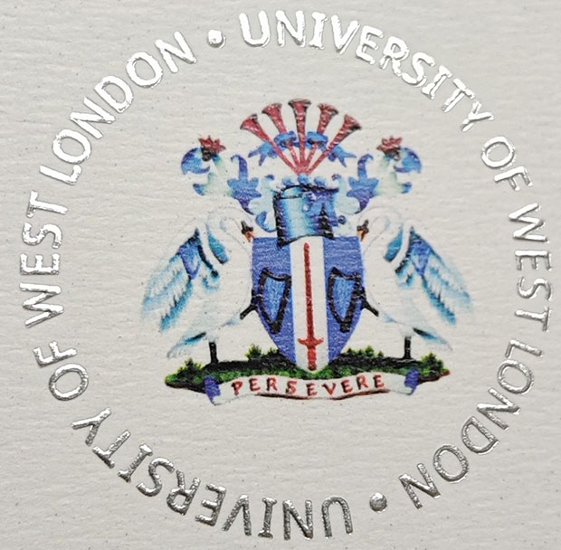 Details of the University of West London degree logo