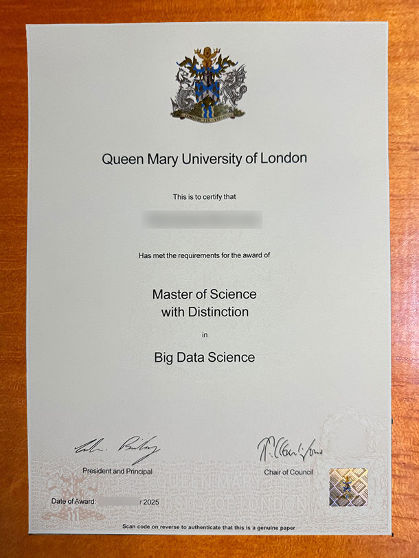 Degree sample from Queen Mary University of London in 2025
