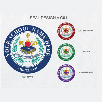 Diploma seal design icon template