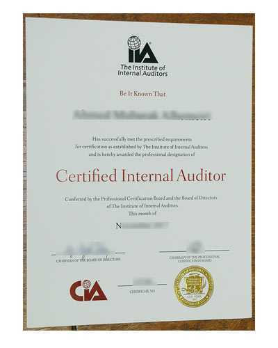 CIA Certificate|buy Fake Certified Internal Auditor (CIA) Certificate