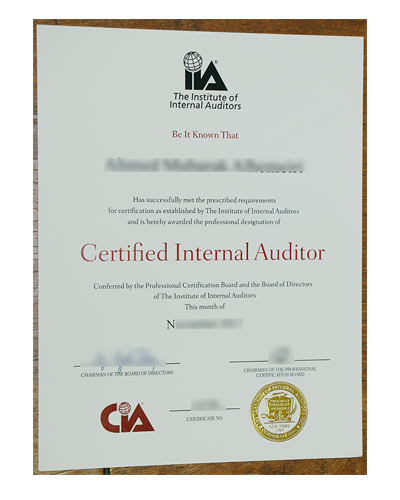 CIA Certificate|buy Fake Certified Internal Auditor