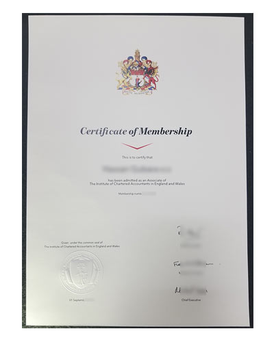 fake ICAEW ACA degree certificate sample