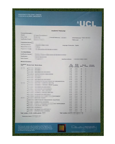 Buying UCL fake academic transcript online