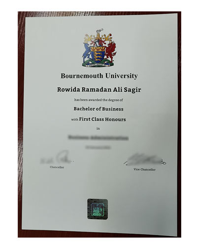 Buy fake Bournemouth University diploma certificate