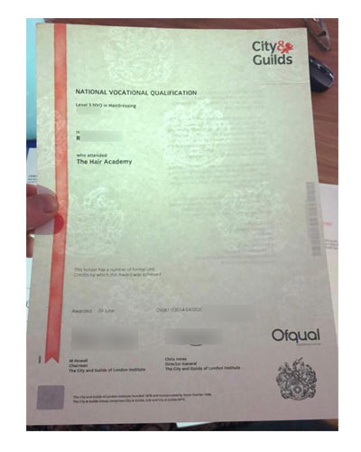 Purchase a fake City and Guilds NVQ certificate Online
