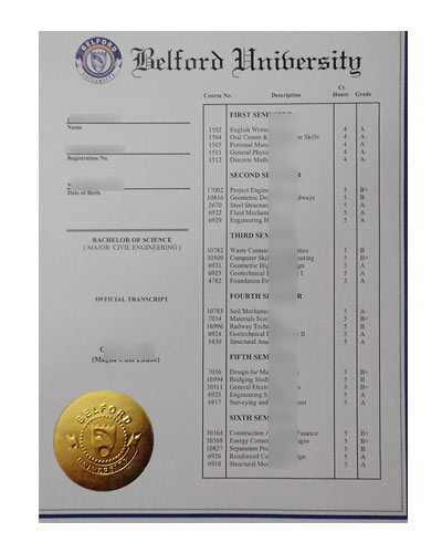 Buy Belford University Transcript|Belford University fake Transcript sample