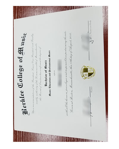 Berkeley Conservatory of Music fake diploma degree sample