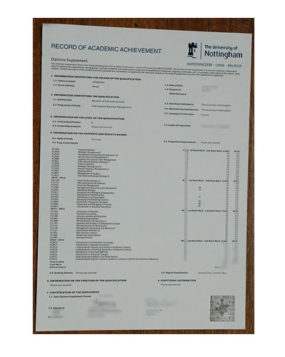 buy Nottingham University fake Transcript certificate