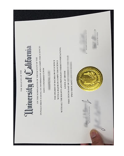 Forgery University of California Irvine(UCI) diploma degree