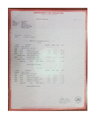 UH Fake Transcript|how to Buy University of Houston fake Transcript certificate Online