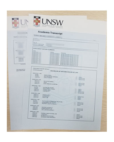 UNSW Transcript sapmle|where to get The University of New South Wales fake Transcript 