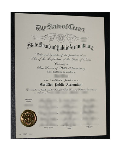 Fake TSBPA CPA certificate-Buy Texas Fake CPA certificate Online