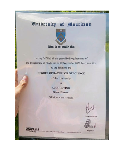 How do I get my University of Mauritius Degree cert