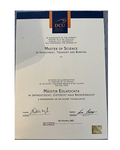 Can I obtain a degree from Dublin City University?