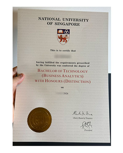 Latest National University of Singapore Degree Samp